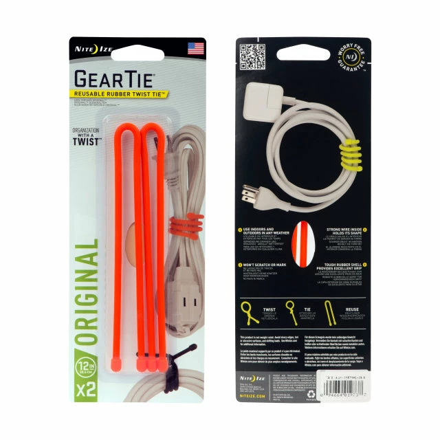 Discount ๐งจ Nite Ize ๐ Backpacking Packs Gear Tie Reusable Rubber Twist Tie 6 In. - 2 Pack ๐ฏ 3 Nite Ize Backpacking Packs Gear Tie Reusable Rubber Twist Tie 6 In. - 2 Pack