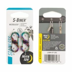 Nite Ize Backpacking Packs S-Biner MicroLock Stainless Steel - 2 Pack