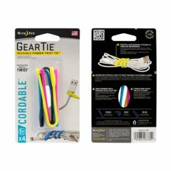Nite Ize Gear Tie Cordable Twist Tie 6 In. - 4 Pack - Assorted