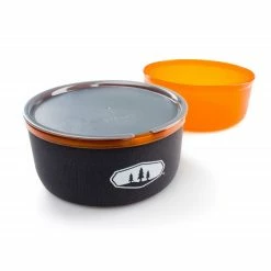 GSI Outdoors Backpacking Packs Ultralight Nesting Bowl + Mug- Orange