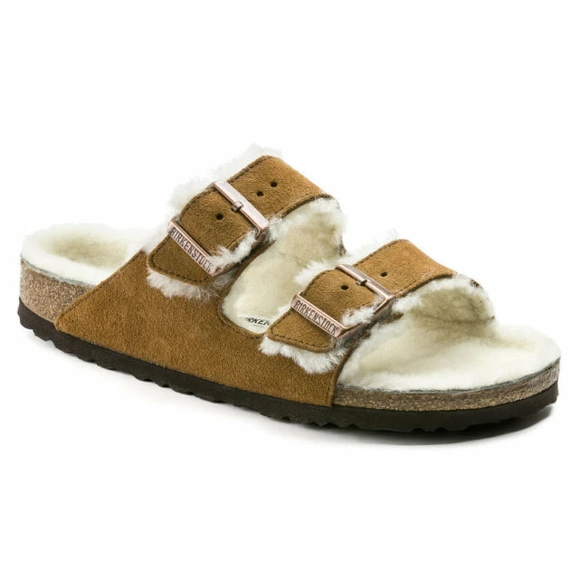 Flash Sale 😀 Birkenstock Arizona Shearling Suede Leather 🩴 Sandals 🤩 3 Birkenstock Arizona Shearling Suede Leather Sandals